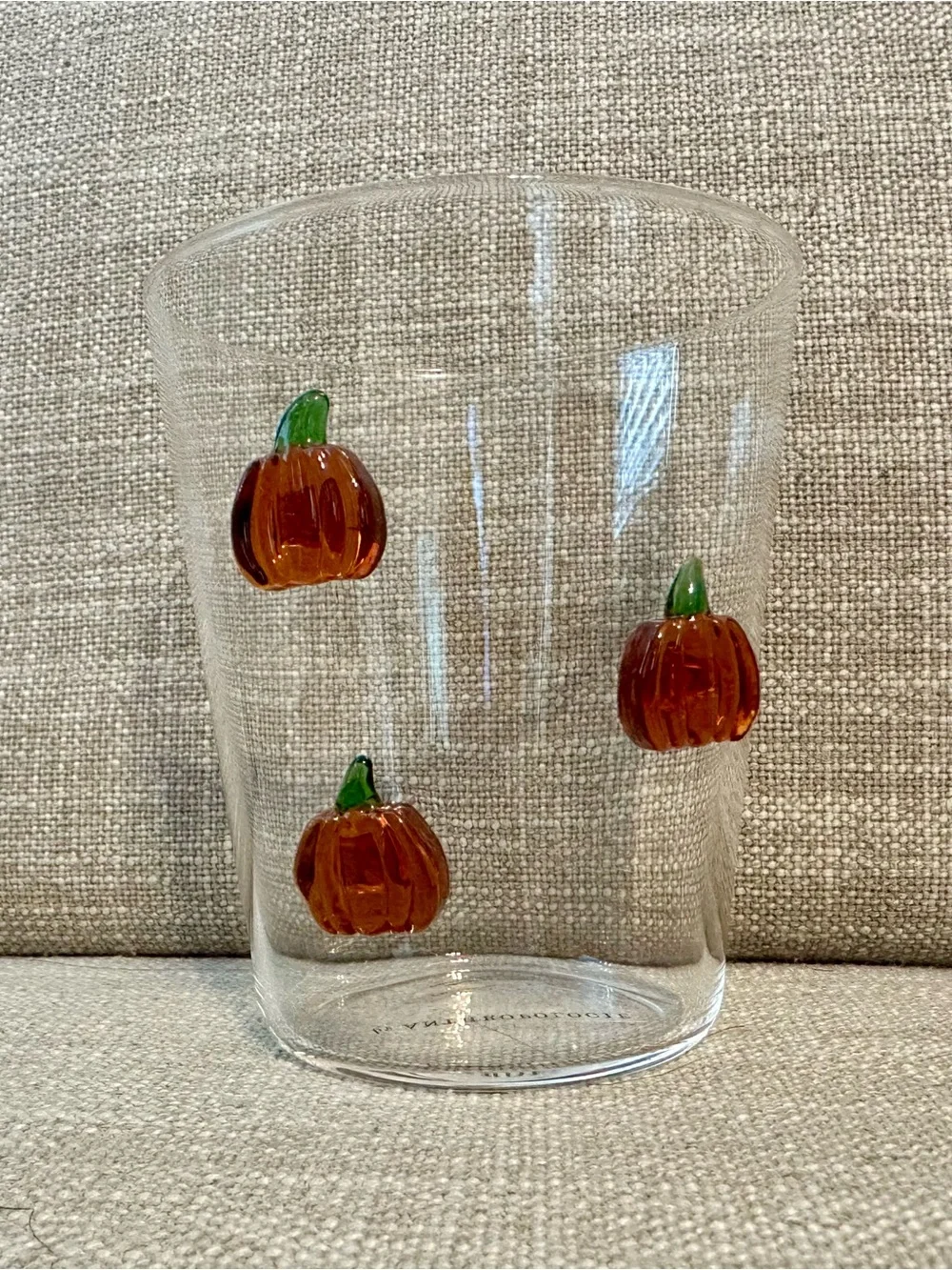 Anthropologie 3D Halloween Pumpkin Juice Glass — NWT in Original Box